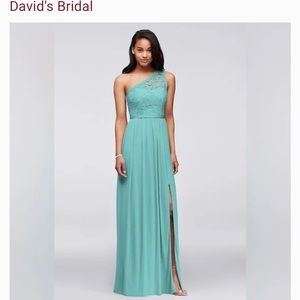 David’s bridal bridesmaid dress marine blue